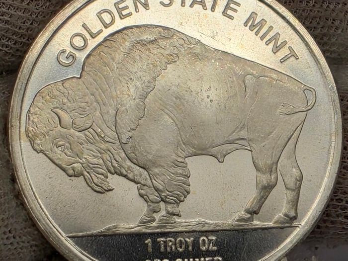 Golden State Mint 1 Troy Oz .999 Fine Silver Coin Buffalo Indian Head