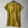 Other Stories Embroidered Mini Dress Sz 10UK 6US Gold Shiny Party Floral Image 7
