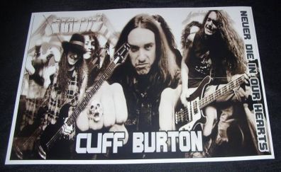 Metallica,Cliff Burton-Never Die In Our Hearts-Tribute Poster