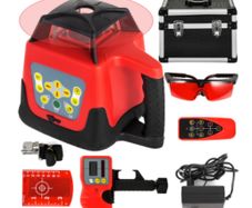 Rotary Laser Level Kit Self-Leveling 500M Range Measurement Instruments Construction Tools for Outdoor Industry Use