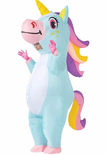 Inflatable Costume Unicorn Full Body Unicorn Air Blow-up Deluxe Halloween Costume - Adult Size (MULTIPLE COLOURS)