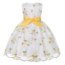 New embroidered bow dress gauze princess girl dress Sz 4-5yrs Image 2