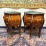 FLASH SALE ! Was 650 now 575 ! Elegant Pair of Bedside Lockers Marble Top Nightstands Image 3