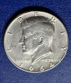 Unc 1964 United States "Kennedy Half Dollar" 90% Silver coin