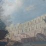 A Capriccio Of Rome Watercolour in 19th Century Wooden Baroque Frame Image 8