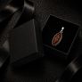 Vintage 925 Sterling Silver And Natural Baltic Amber Pendant Image 2