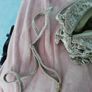 Topshop beige velvet ruffle bag Image 3