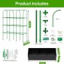 4 Arches Cucumber Trellis with Grow Bag 127/163CM Metal Trellis for Climbing Plants, Heavy Duty Garden Arch, Height Adjustable Plant Grow Support for Peas, Vegetables, Flowers, Fruit Image 7