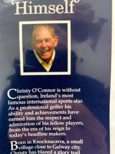 Christy O'Connor Snr SIGNED autobiography Golf Legend