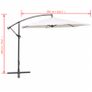 Cantilever Umbrella 3 m Sand White Image 8
