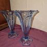 Pair of Antique Art Deco Czech Stolzle/Hermanova Hut Glass vases Image 4
