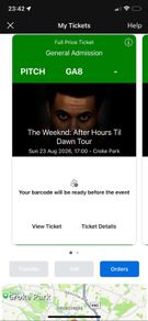The Weeknd Ticket