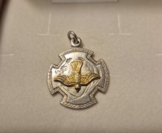 Vintage Old Sterling Silver Holy Spirit Religious Medal