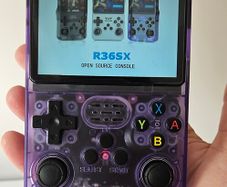 R36SX Retro Handheld Console - Transparent Purple | 22,000+ Games