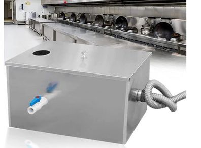 Stainless Steel Grease Separator Commercial Grease Trap, Kitchen Drain Grease Separator for Hotels, Cafes and Canteens, Waste Water Oil Separator