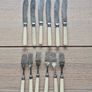 Vintage set of 6 Firth Staybrite Fish Cutlery Set Image 9