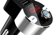 Bluetooth FM Transmitter, Car Radio Audio Adapter MP3 Player Handsfree Car Kit with Dual USB Ports 5V/3.4A, LED Display Car Voltage, Play TF Card/USB Flash Drive (FREE POSTAGE)