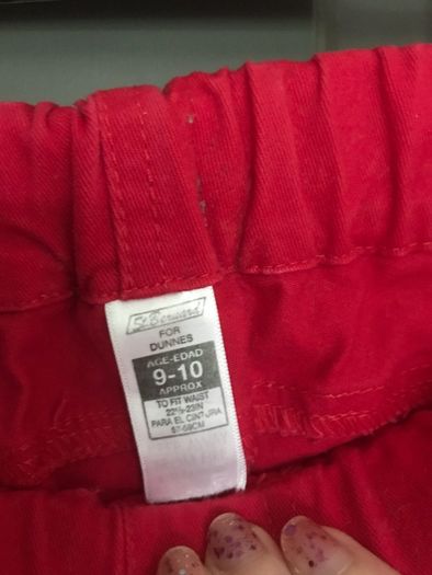 Dunnes Stores red girls trousers aged 9-10 years