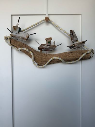 Handmade Boats on The Sea
