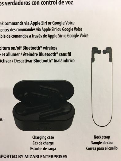 Cord free Bluetooth Earbuds with Charging Case