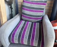 swivel chair and cushions