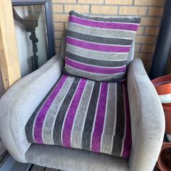 swivel chair and cushions