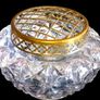 Vintage Harrods Heavy Cut Crystal Rose Bowl Image 9