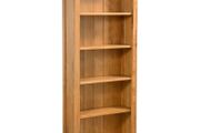 5-Tier Bookcase 60x22.5x140 cm Solid Oak Wood