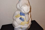 Vintage porcelain Dino toilet brush holder