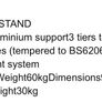 Luxury TV Glass Stand Stylish all-in-one home theatre stand with mounted bracket new in box 32" to 55" Image 2