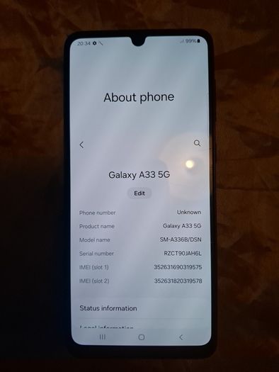 Samsung Galaxy A33 5G 128GB 6GB RAM  Android 14 Dual SIM