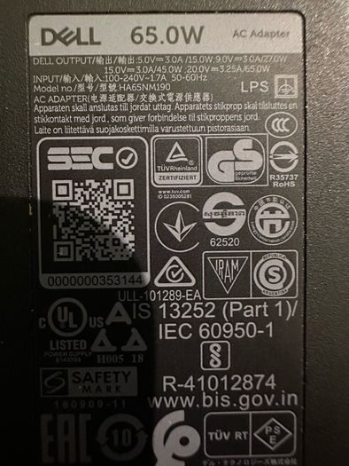 Dell 65W charger