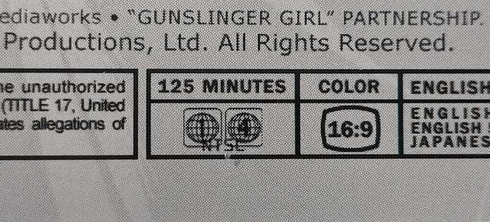 GunslingerGirl DVD box plus Poster/Cloth