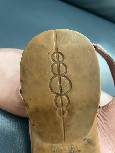 womens sandals flats covered toe genuine leather size UK 5