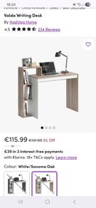 Valda Writing Desk - RRP EUR115.99