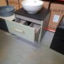 New hib Sage green  600 wall hung unit worktop bowl Image 2