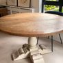Rustic Round Dining Table Image 2