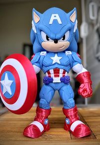 3D Printed Captain America Sonic