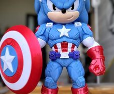 3D Printed Captain America Sonic