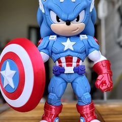 3D Printed Captain America Sonic