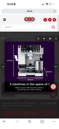 Brand New Ninja Luxe Cafe ES701