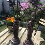 Beautiful pair of French Spellter figurine lamps Image 6