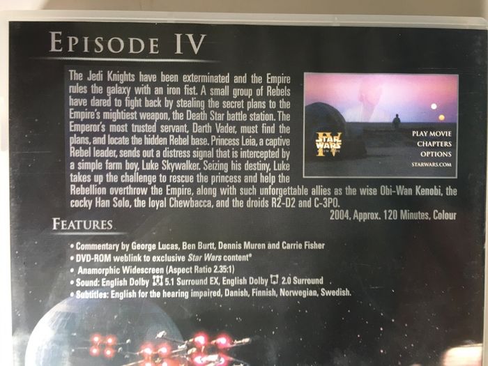 Star Wars Trilogy (IV - V - VI) (Silver Boxset) Harrison Ford, Mark Hamill & Carrie Fisher [3xMovie 4DVD]