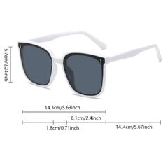 White frame sunglasses