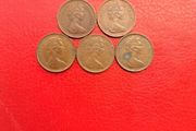 5 X 1970s British 'New' Halfpenny