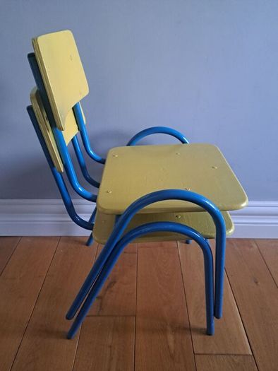 Pair of Kids Vintage School Chairs
