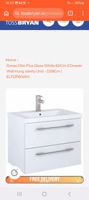2 drawer wall hung bathroom unit