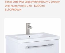 2 drawer wall hung bathroom unit