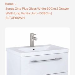 2 drawer wall hung bathroom unit