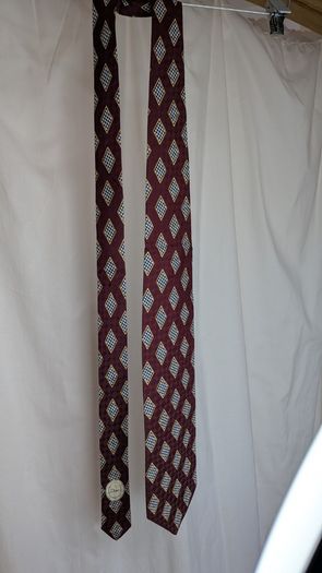 Christian Dior Monsieur Tie Burgundy Silk Geometric Handmade Designer